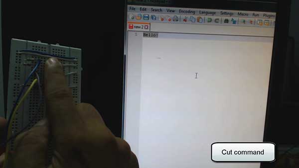 Image showing implementation of Cut Function by Editing Special USB Keypad