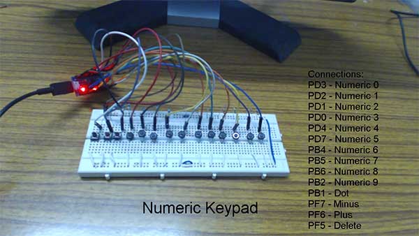Prototype of Arduino Based USB Number Keypad 