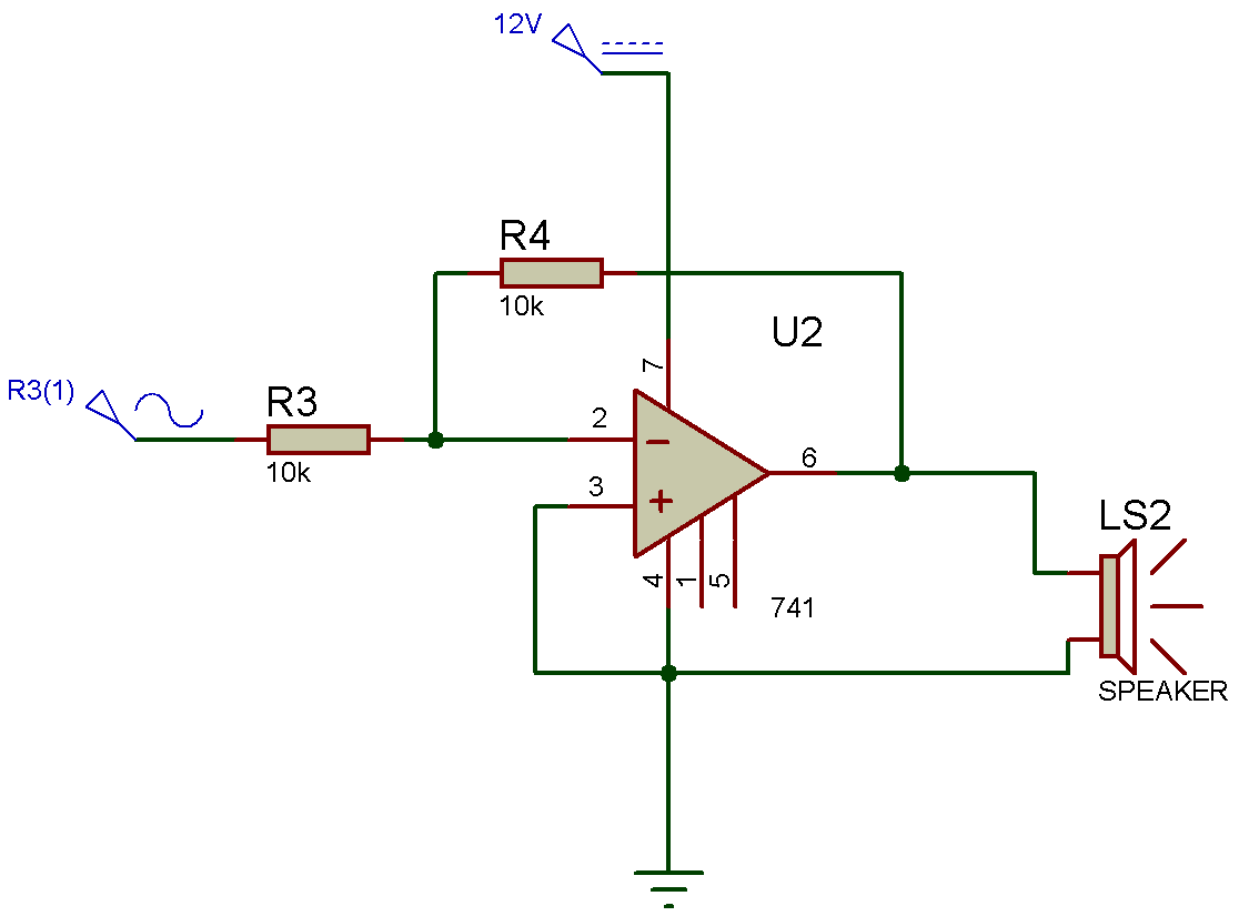 Circuit Diagram of Star Topology for Ground and Supply in a Simple Amplifier